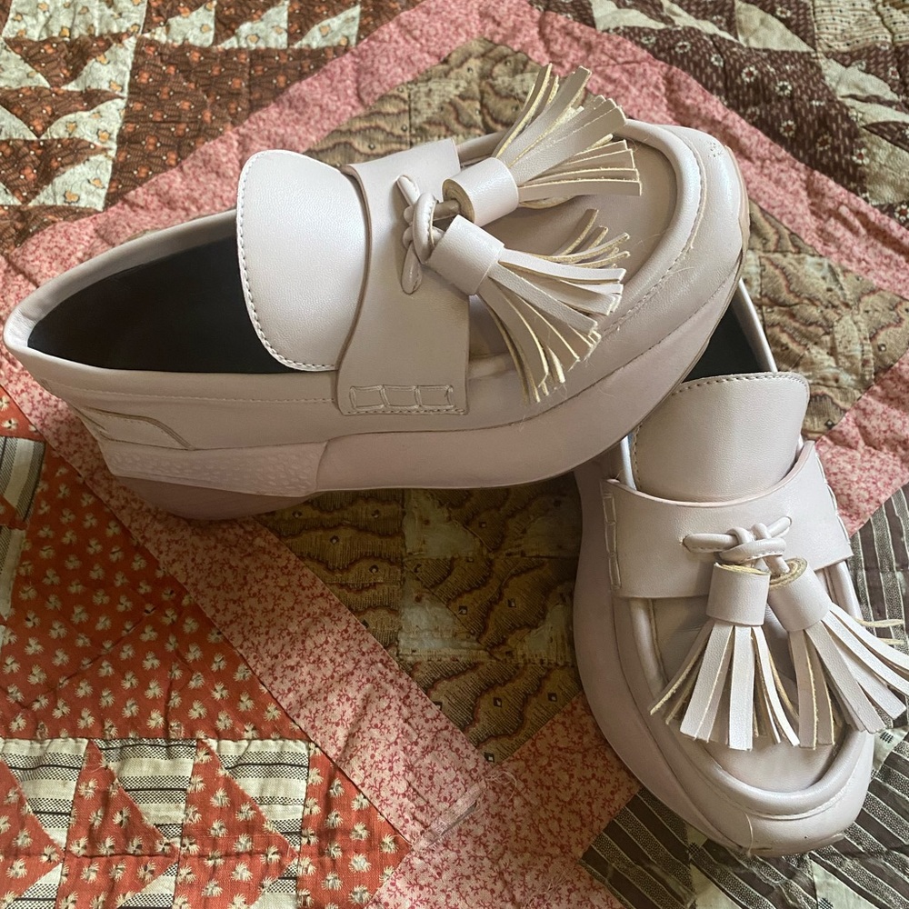 Stella McCartney Faux-Leather Flatform Loafers